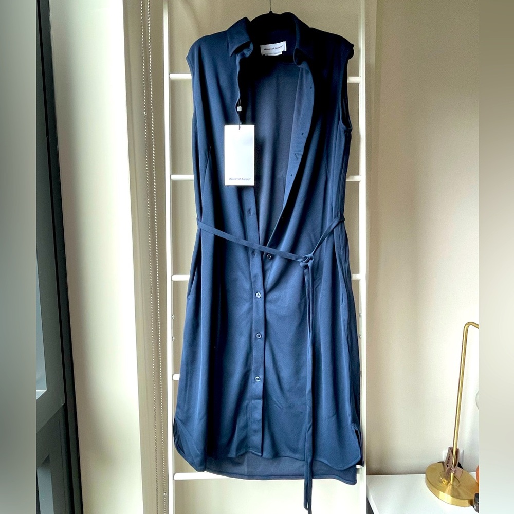 Ministry of Supply women’s Apollo X sleeveless dress - Navy/medium NWT